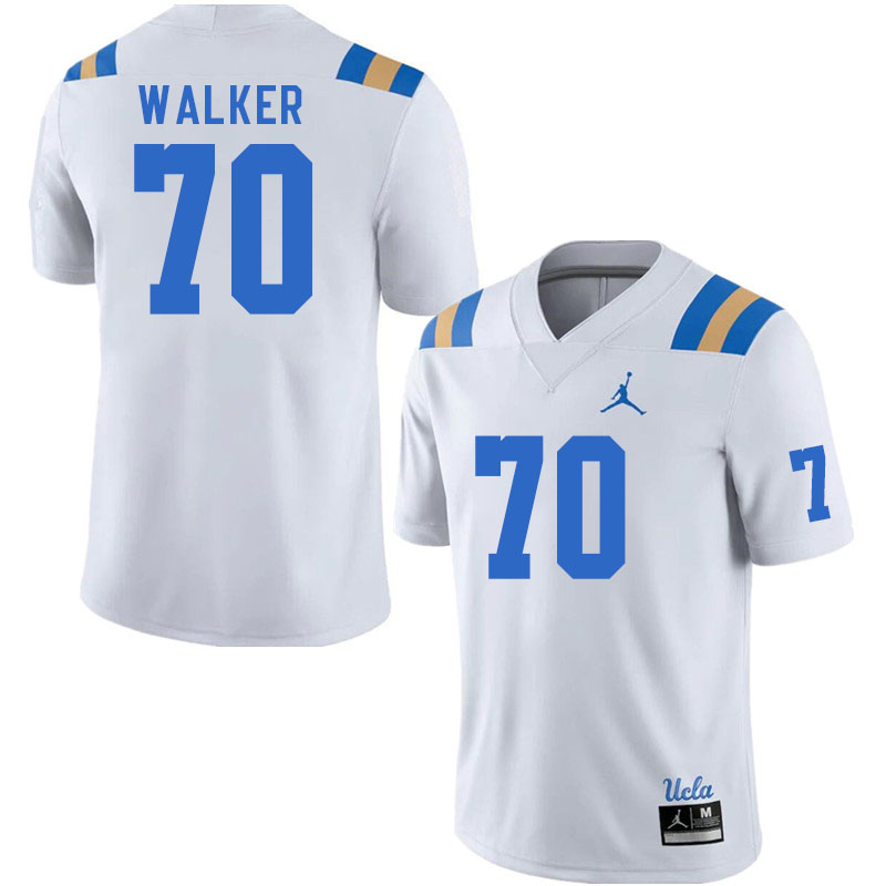 Men #70 Caleb Walker UCLA Bruins College Football Jerseys Stitched Sale-White